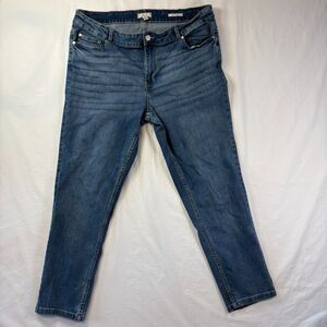 Joules Simone Women's Girlfriend Jeans Size 12 Blue Stretch Denim Tapered Leg